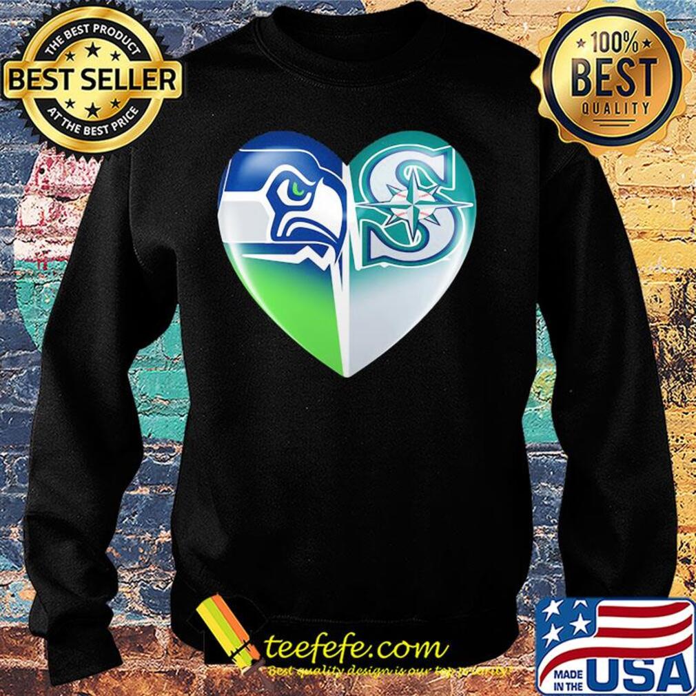 Seattle seahawks and seattle mariners heartbeat heart s Sweater Seattle seahawks and seattle mariners heartbeat heart s Sweater