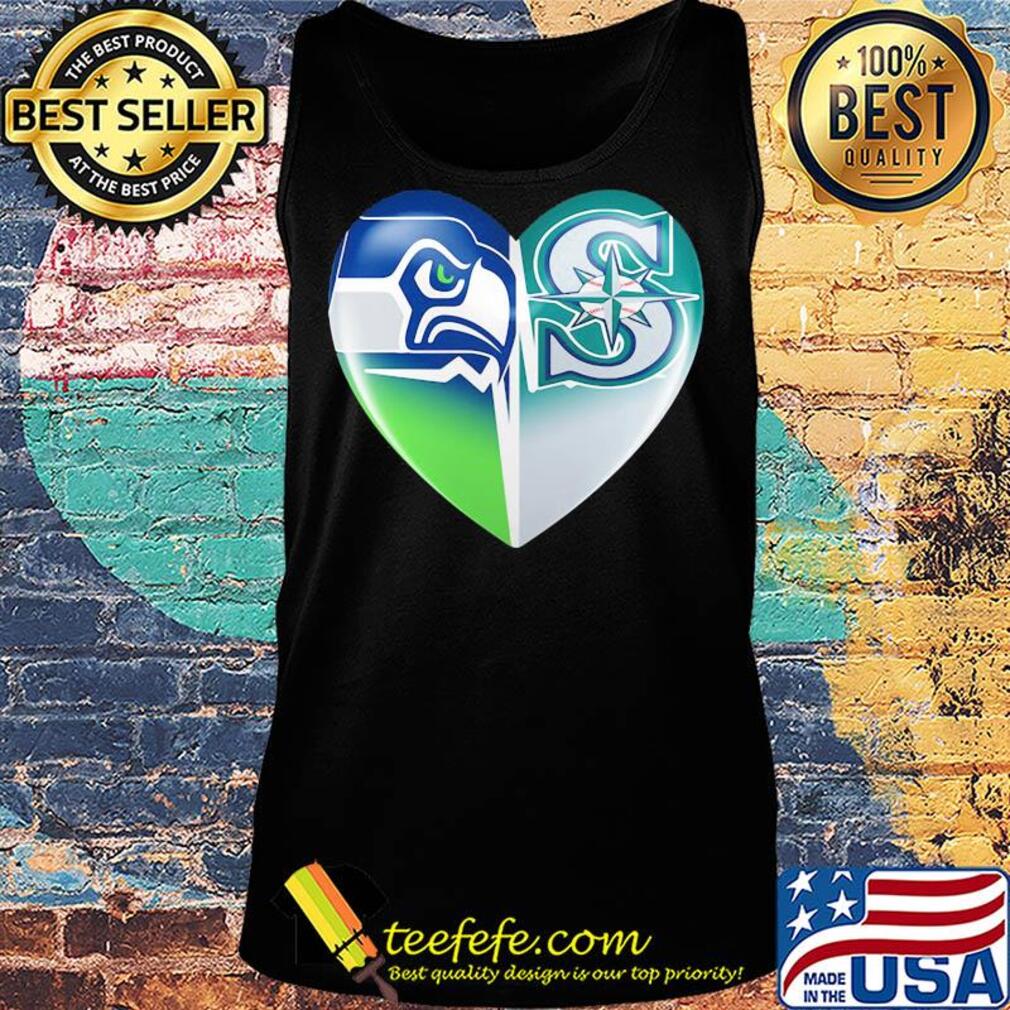 Seattle seahawks and seattle mariners heartbeat heart s Tank top Seattle seahawks and seattle mariners heartbeat heart s Tank top