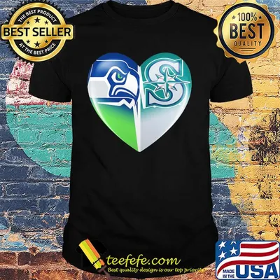 Seattle seahawks and seattle mariners heartbeat heart shirt