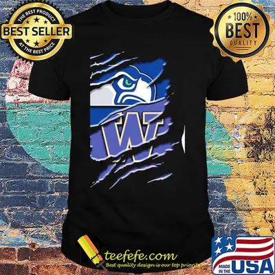 Seattle seahawks and washington huskies football shirt
