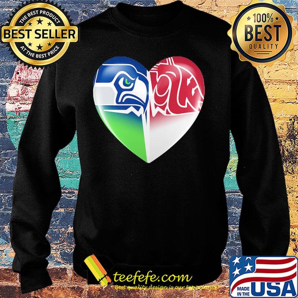 Seattle seahawks and washington state cougars heart s Sweater Seattle seahawks and washington state cougars heart s Sweater