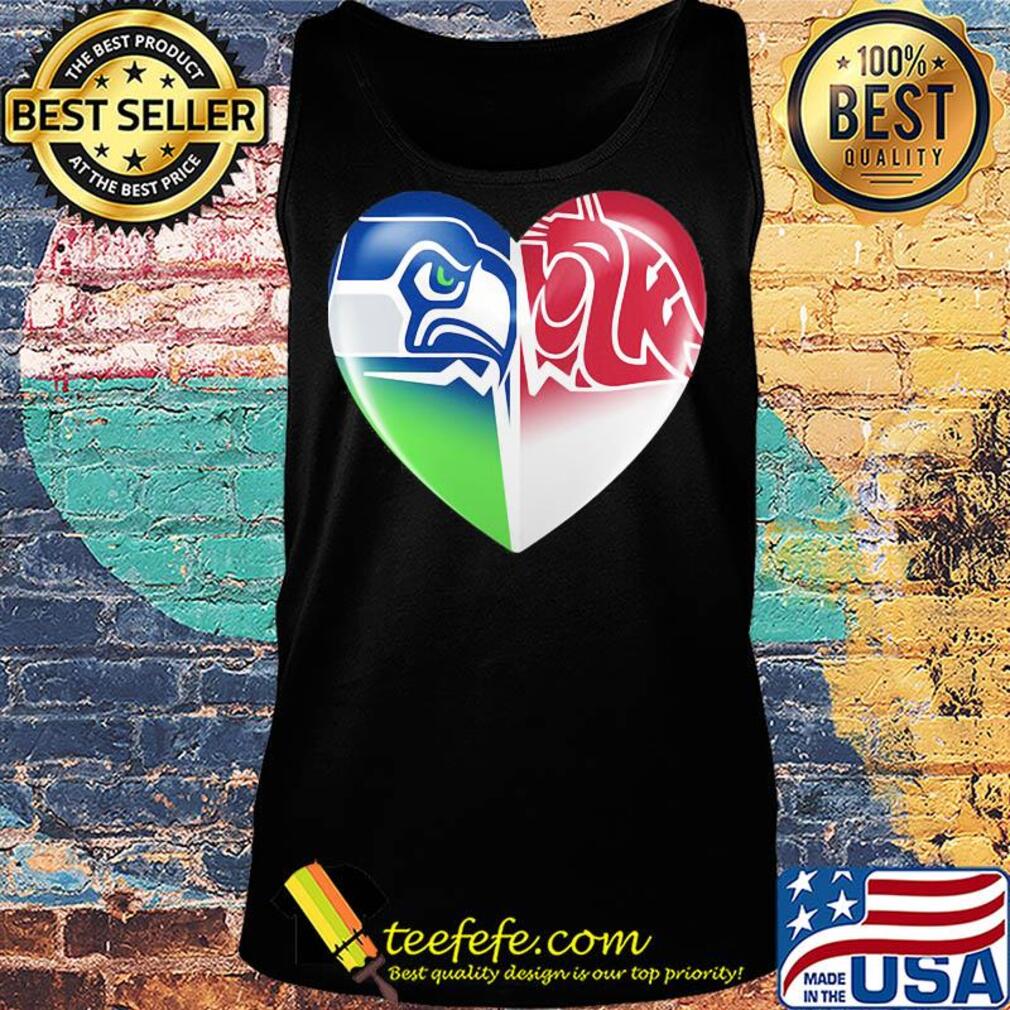Seattle seahawks and washington state cougars heart s Tank top Seattle seahawks and washington state cougars heart s Tank top
