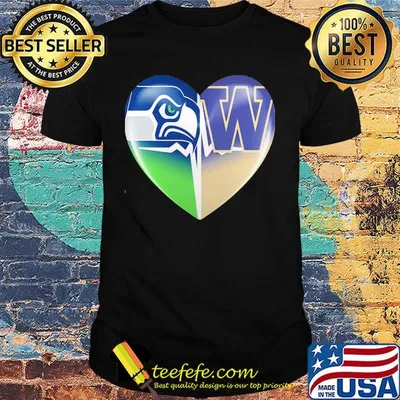 Seattle seahawks and winnipeg blue bombers heart heartbeat shirt