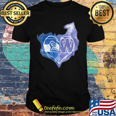 Seattle seahawks and winnipeg blue bombers heart shirt