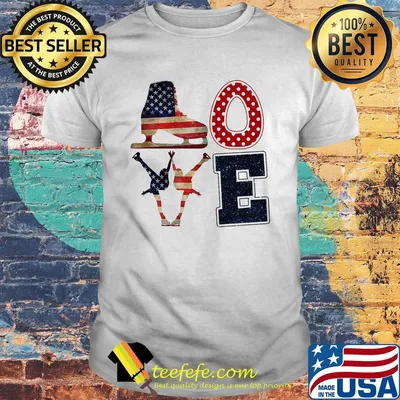 Skating Love American flag veteran Independence Day shirt