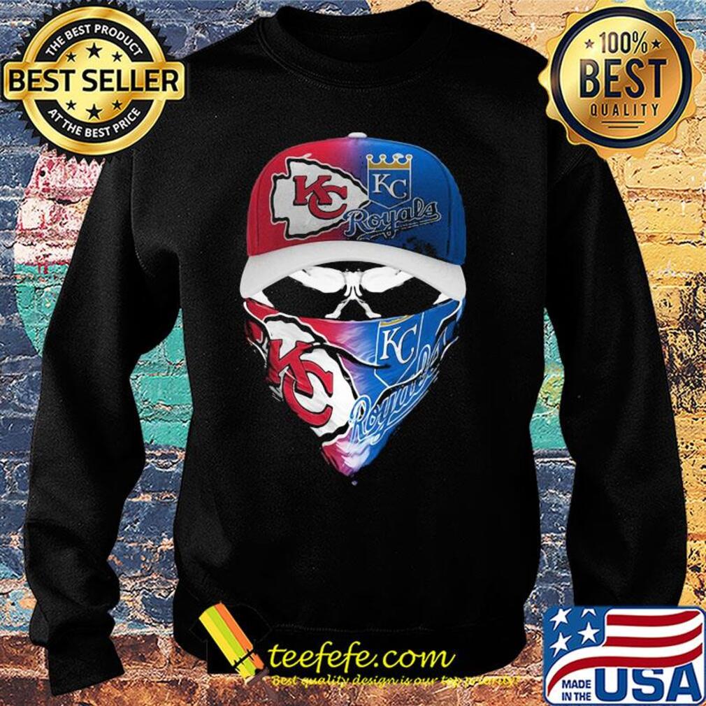 Skull mask kansas city chiefs and kansas city royals s Sweater Skull mask kansas city chiefs and kansas city royals s Sweater