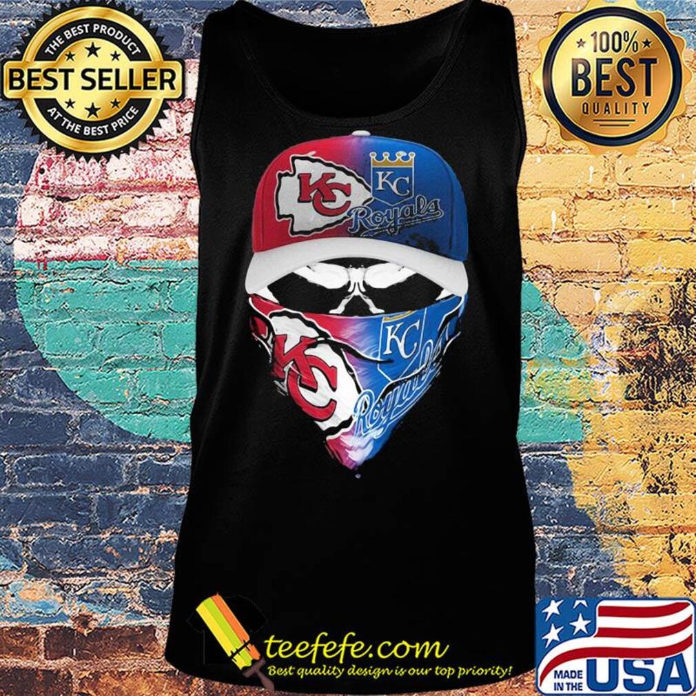 Skull mask kansas city chiefs and kansas city royals s Tank top Skull mask kansas city chiefs and kansas city royals s Tank top