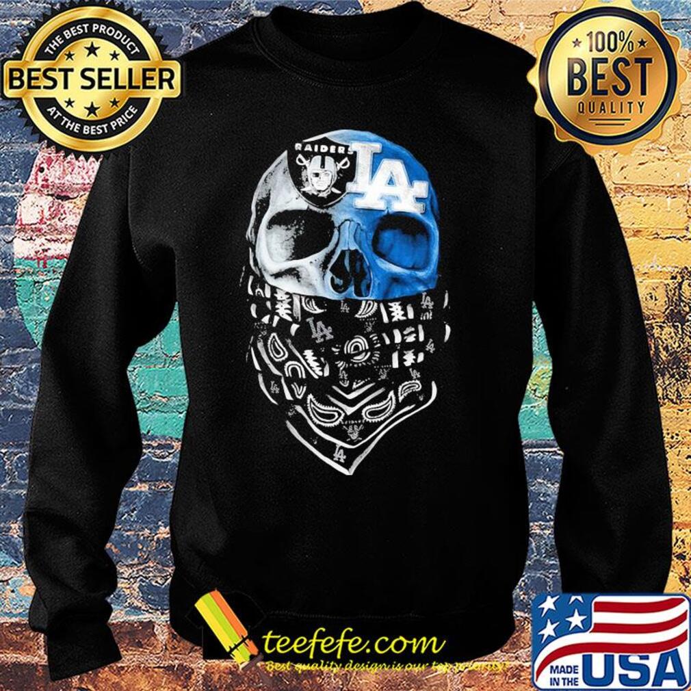 Skull mask oakland raiders and los angeles dodgers logo s Sweater Skull mask oakland raiders and los angeles dodgers logo s Sweater