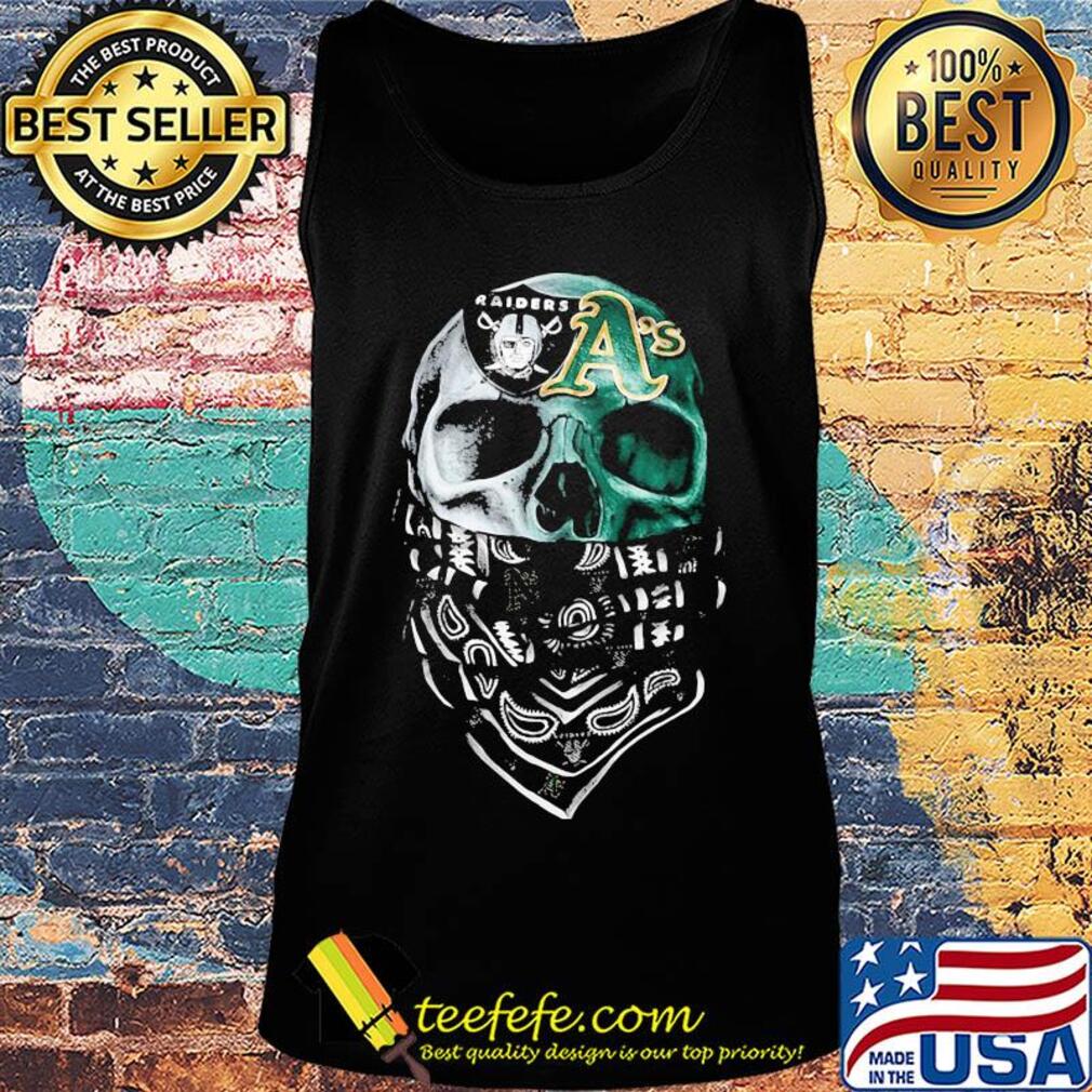 Skull mask oakland raiders and oakland athletics s Tank top Skull mask oakland raiders and oakland athletics s Tank top