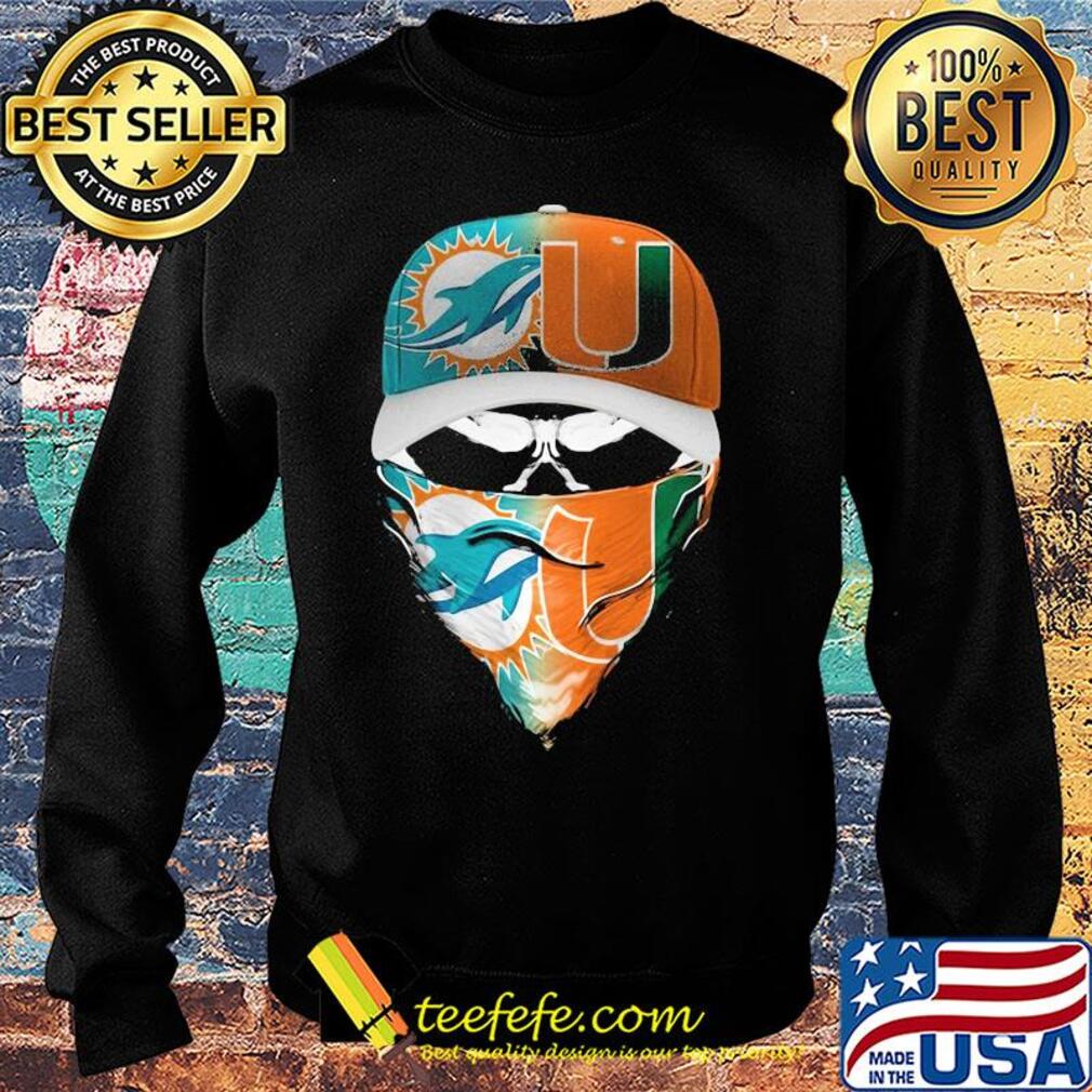 Skull mask player miami dolphins and miami hurricanes s Sweater Skull mask player miami dolphins and miami hurricanes s Sweater