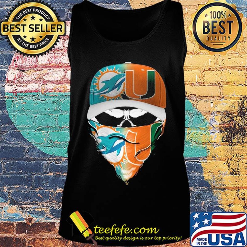 Skull mask player miami dolphins and miami hurricanes s Tank top Skull mask player miami dolphins and miami hurricanes s Tank top