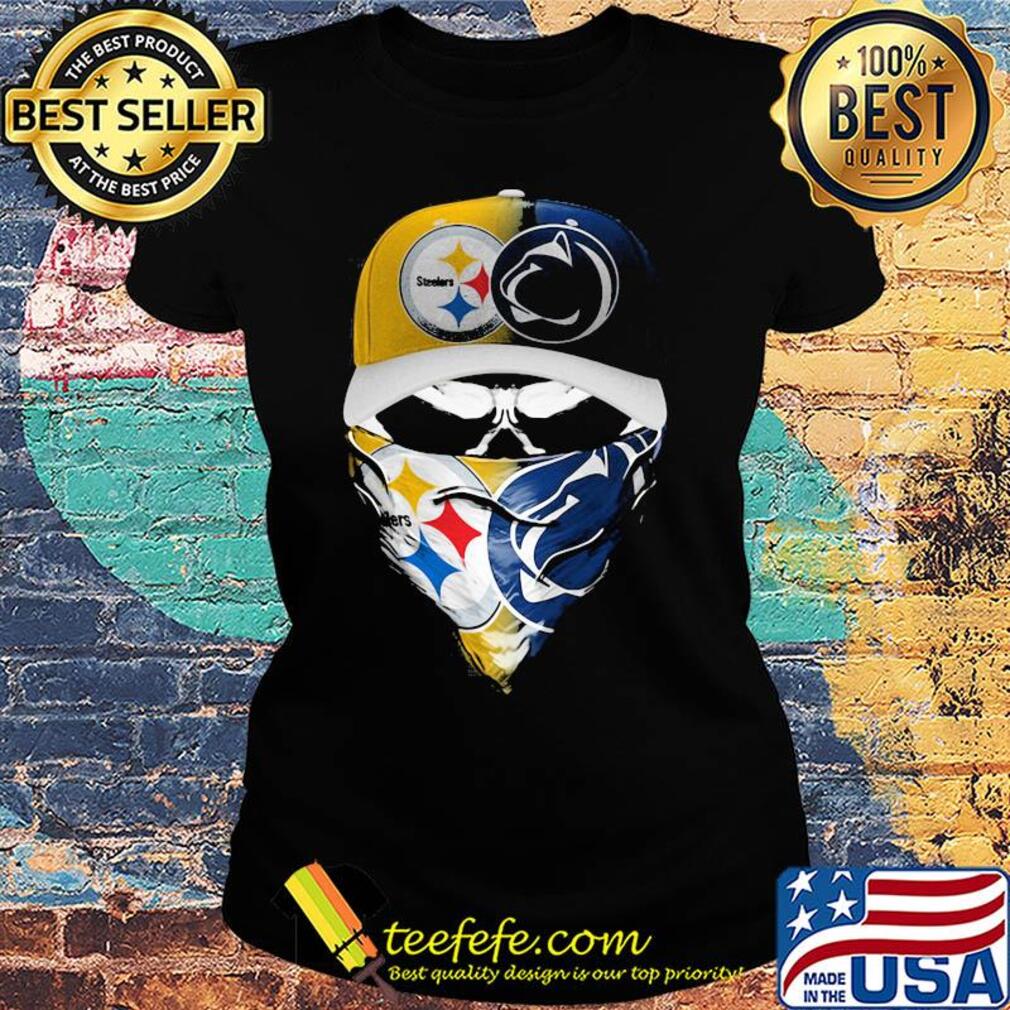Skull mask player pittsburgh steelers vs penn state nittany lions s Ladies tee Skull mask player pittsburgh steelers vs penn state nittany lions s Ladies tee
