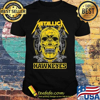 Skull Metallica Iowa Hawkeyes basketball fish shirt