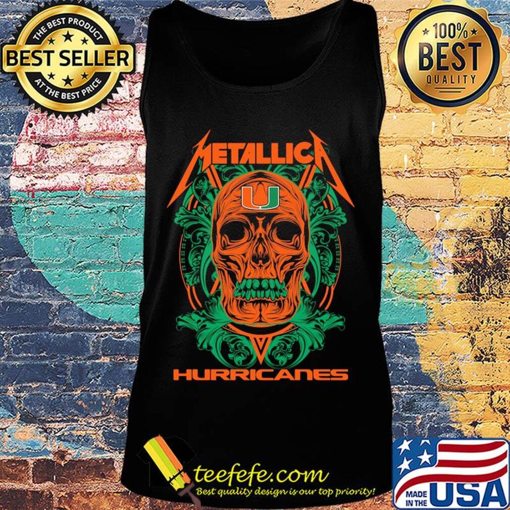 Skull Metallica Miami Hurricanes football fish s Tank top Skull Metallica Miami Hurricanes football fish s Tank top