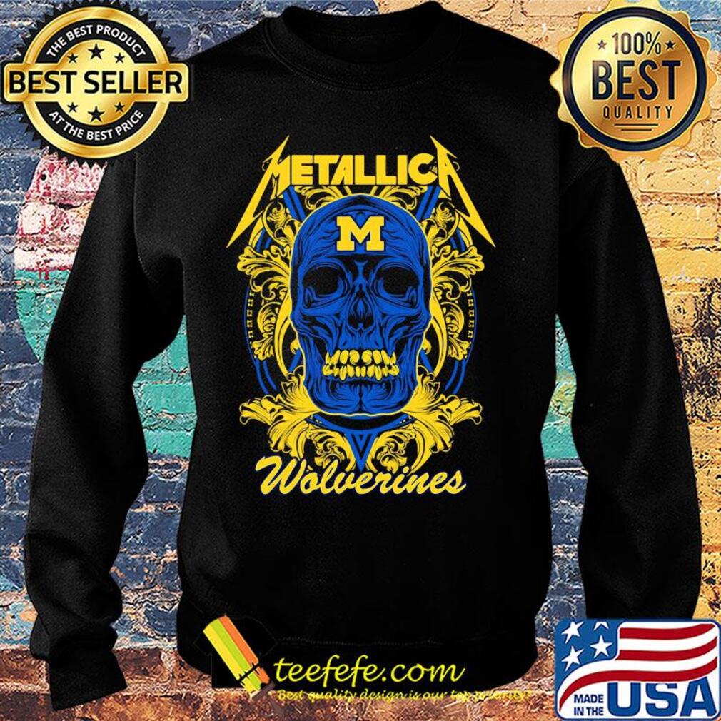 Skull metallica michigan wolverines football fish s Sweater Skull metallica michigan wolverines football fish s Sweater