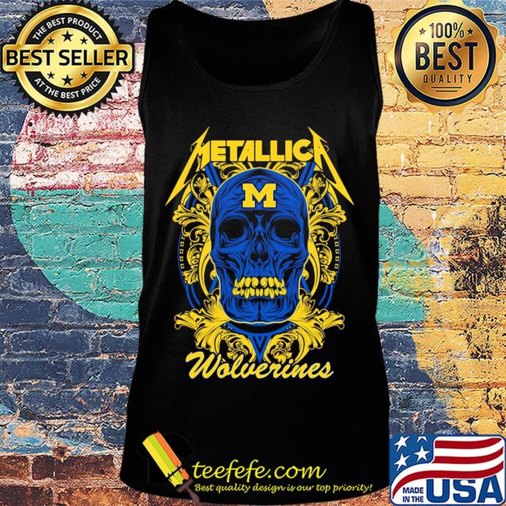 Skull metallica michigan wolverines football fish s Tank top Skull metallica michigan wolverines football fish s Tank top