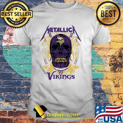 Skull metallica minnesota vikings shirt