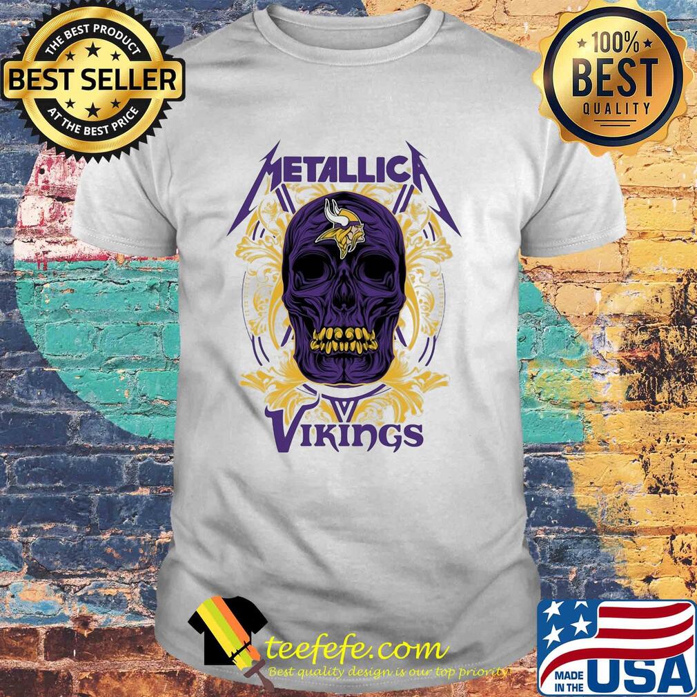 Skull metallica minnesota vikings shirt Skull metallica minnesota vikings shirt