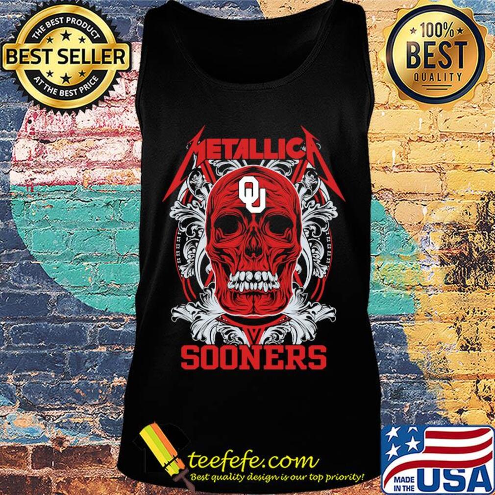 Skull metallica oklahoma sooners football fish s Tank top Skull metallica oklahoma sooners football fish s Tank top