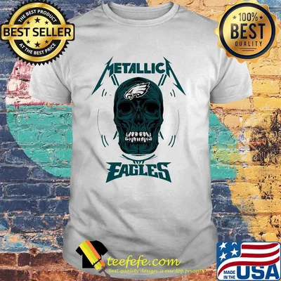 Skull metallica philadelphia eagles shirt