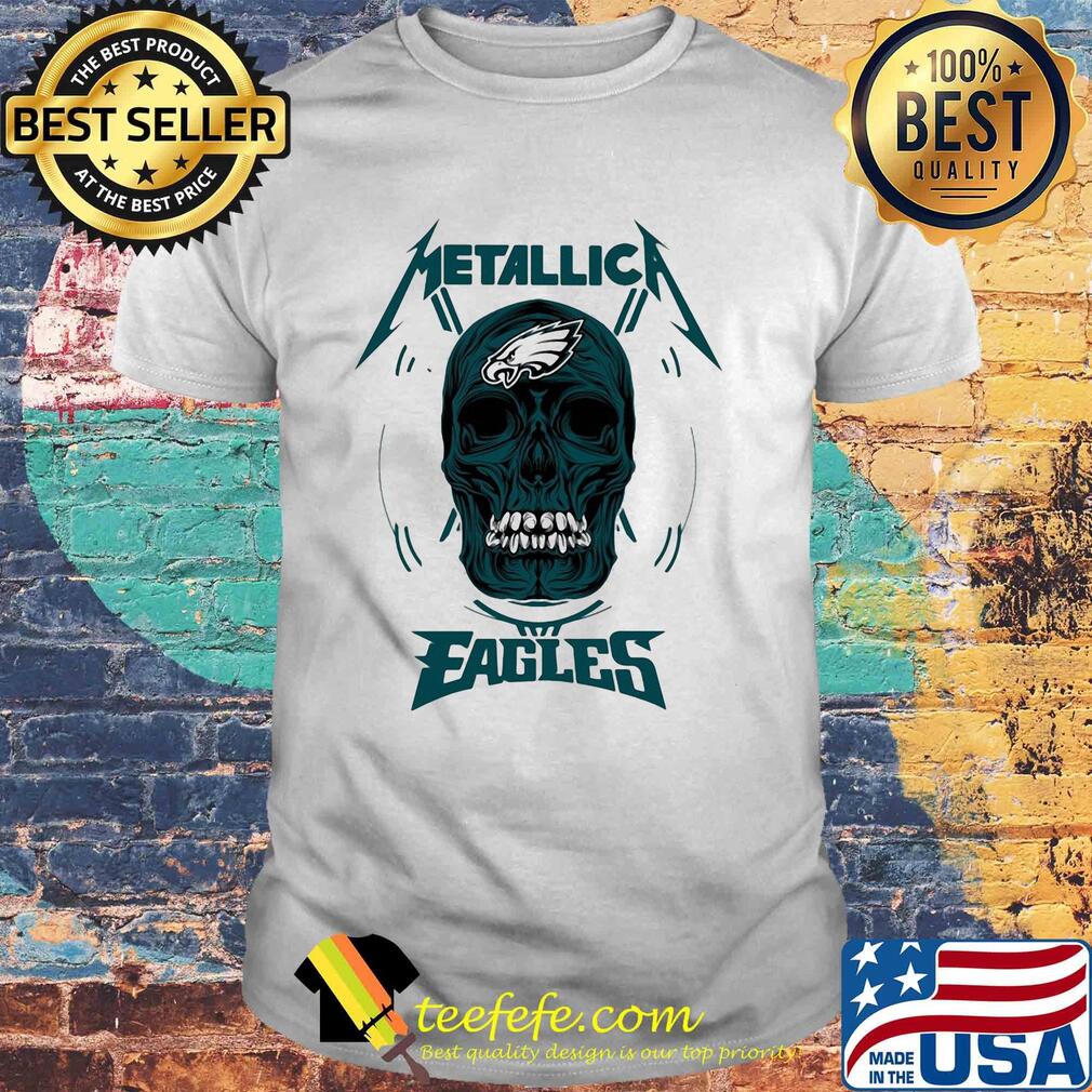 Skull metallica philadelphia eagles shirt
