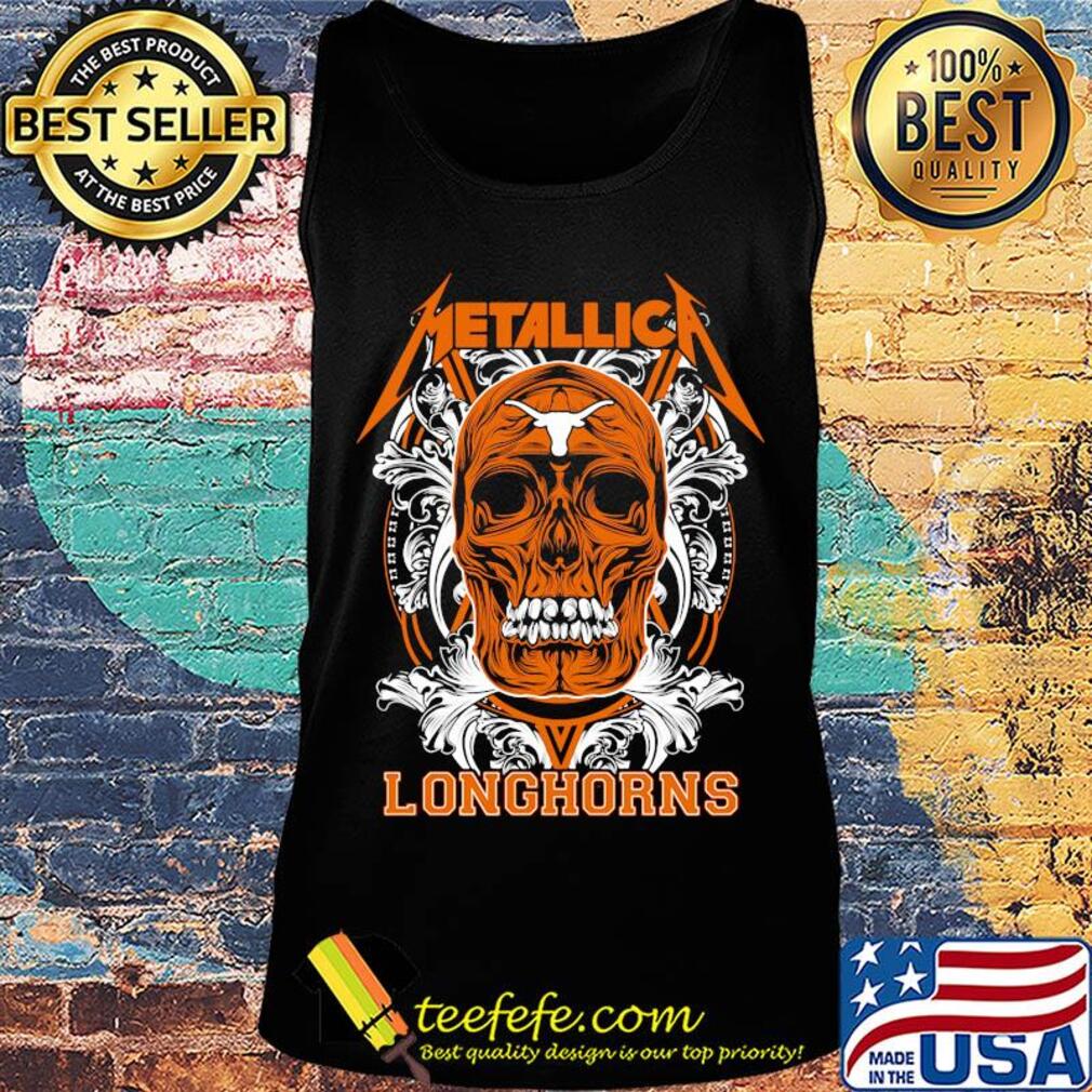 Skull metallica texas longhorns football fish s Tank top Skull metallica texas longhorns football fish s Tank top