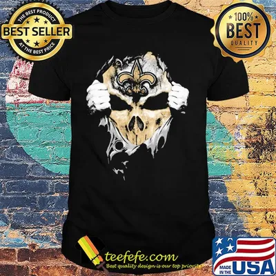 Skull new orleans saints hands shirt
