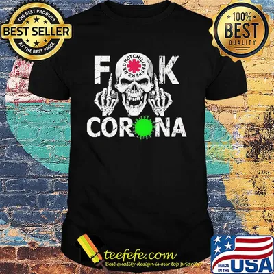 Skull red hot chili peppers fuck coronavirus shirt