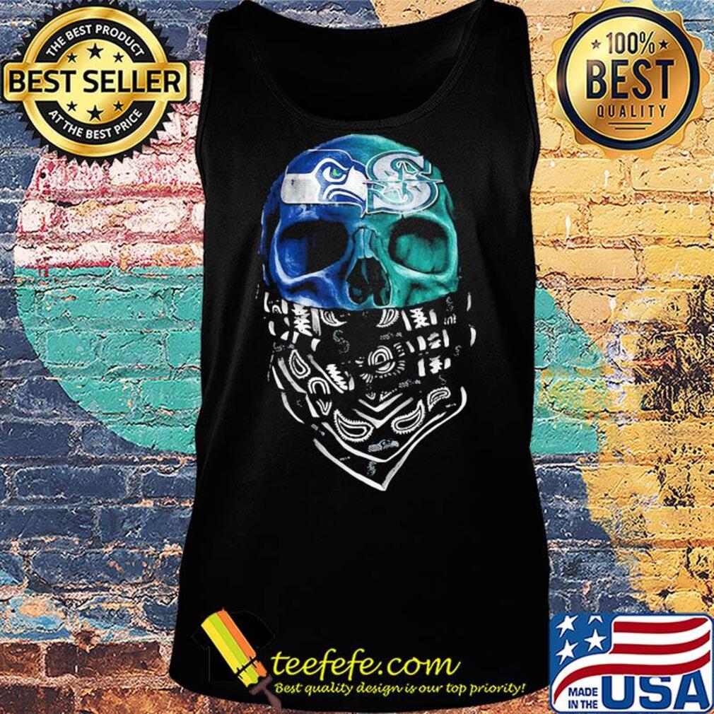 Skull seattle seahawks and seattle mariners s Tank top Skull seattle seahawks and seattle mariners s Tank top