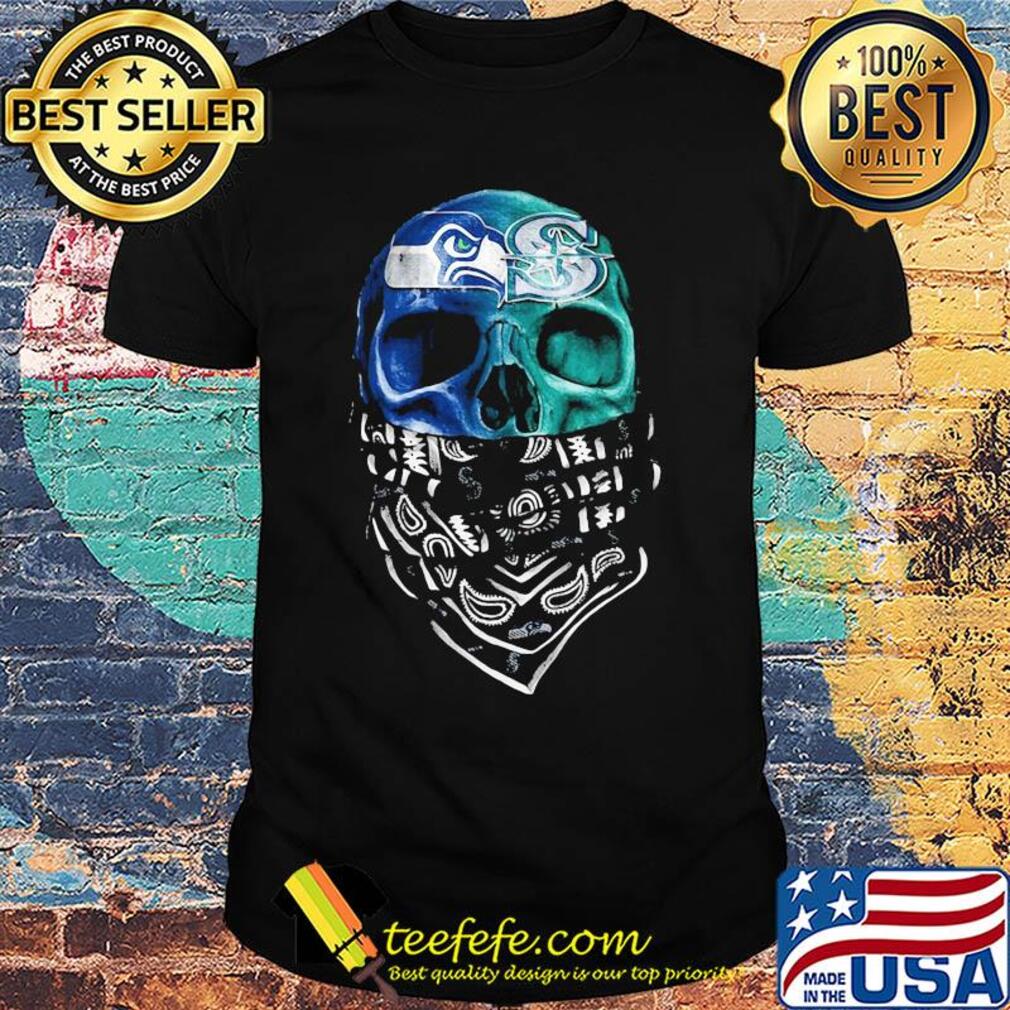 Skull seattle seahawks and seattle mariners shirt Skull seattle seahawks and seattle mariners shirt