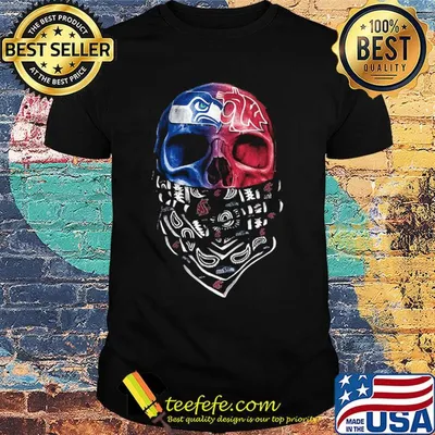 Skull seattle seahawks and washington state cougars heart it's in my dna shirt