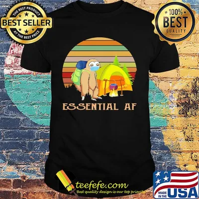 Sloth wear mask camping essential af vintage covid-19 shirt