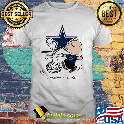 Snoopy and charlie brown dallas cowboys football shirt