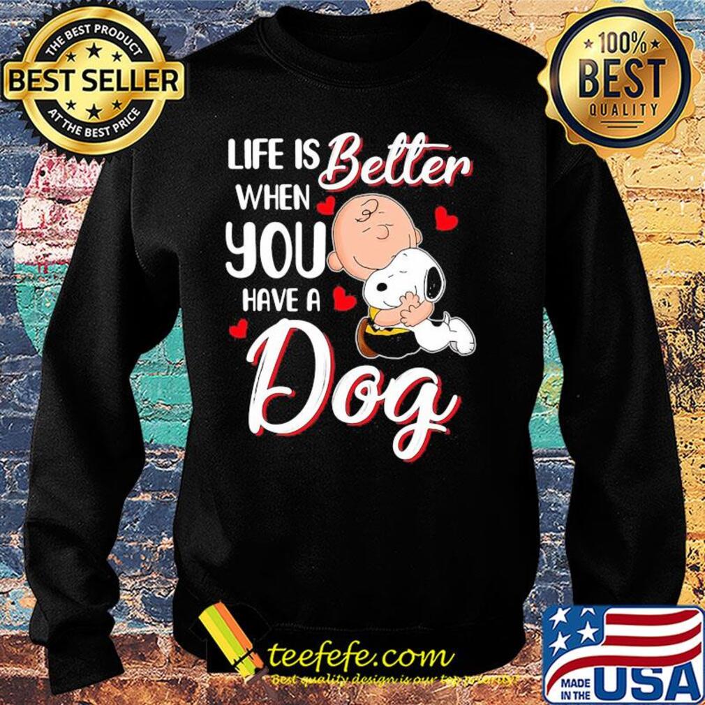 Snoopy and charlie brown life is better when you have a dog hearts s Sweater Snoopy and charlie brown life is better when you have a dog hearts s Sweater