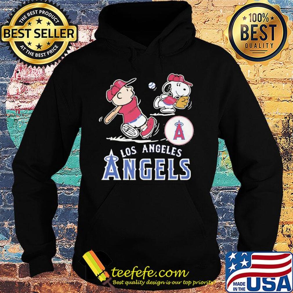 Snoopy and charlie brown playing baseball los angeles angels s Hoodie Snoopy and charlie brown playing baseball los angeles angels s Hoodie