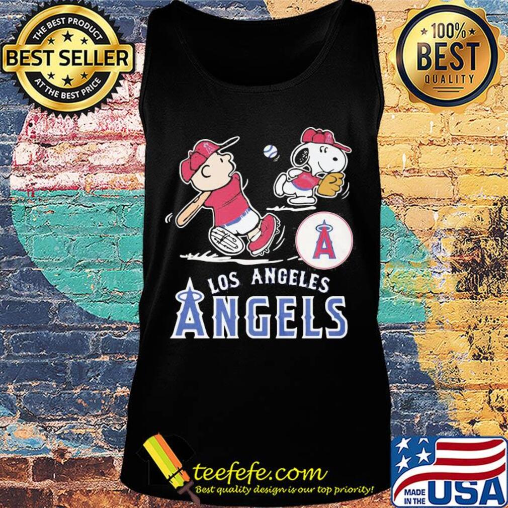 Snoopy and charlie brown playing baseball los angeles angels s Tank top Snoopy and charlie brown playing baseball los angeles angels s Tank top