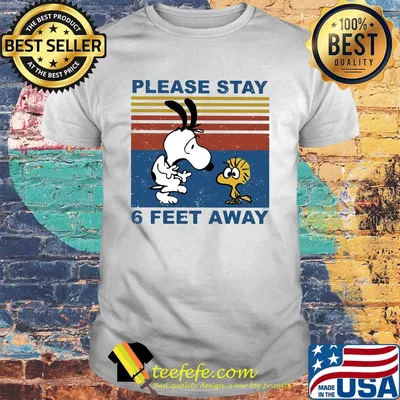 Snoopy and woodstock please stay 6 feet away vintage shirt