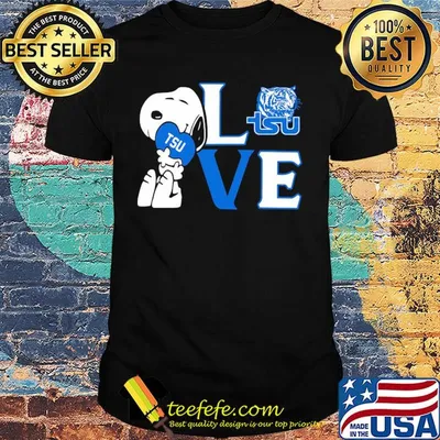 Snoopy love tennessee state tigers heart shirtsnoopy love tennessee state tigers heart shirt