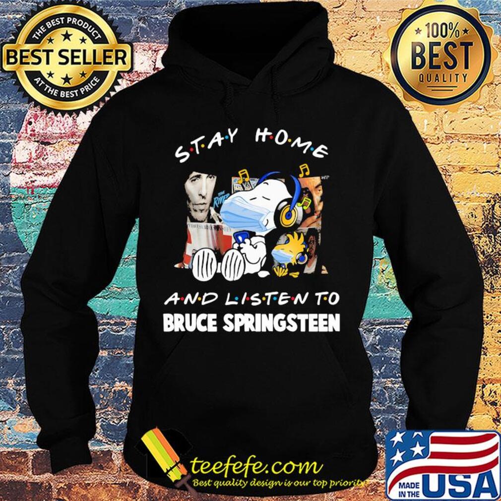 Snoopy wear mask stay home and listen to bruce springsteen covid-19 s Hoodie Snoopy wear mask stay home and listen to bruce springsteen covid-19 s Hoodie