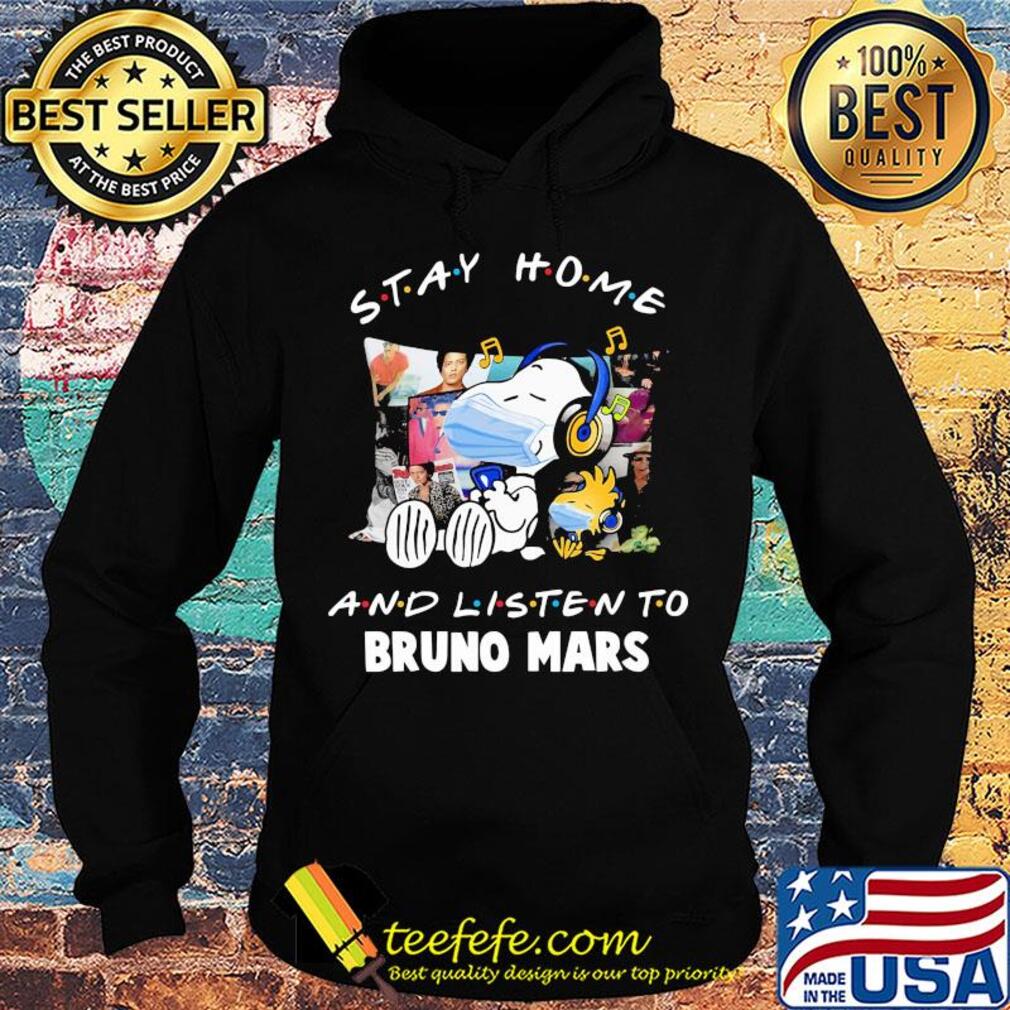 Snoopy wear mask stay home and listen to bruno mars covid-19 s Hoodie Snoopy wear mask stay home and listen to bruno mars covid-19 s Hoodie