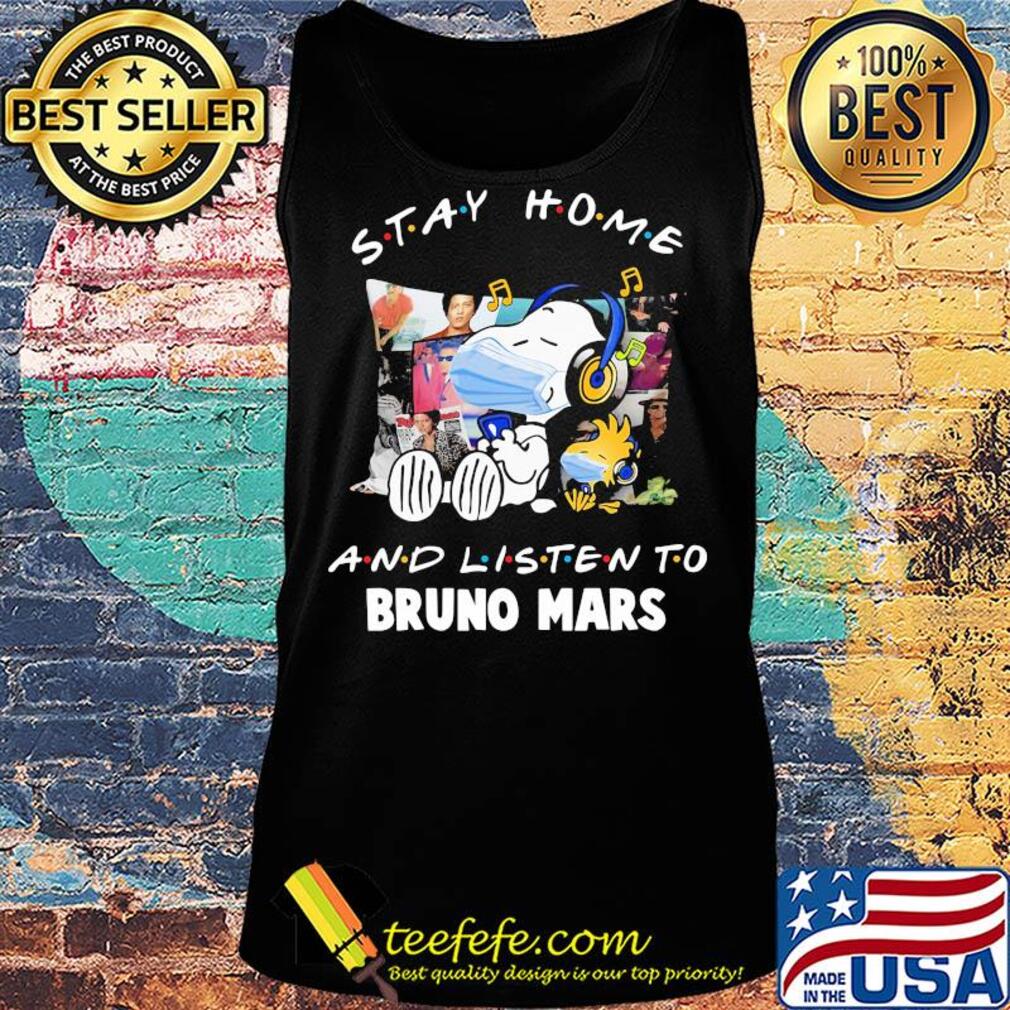 Snoopy wear mask stay home and listen to bruno mars covid-19 s Tank top Snoopy wear mask stay home and listen to bruno mars covid-19 s Tank top