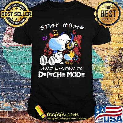 Snoopy wear mask stay home and listen to depeche mode covid-19 shirt