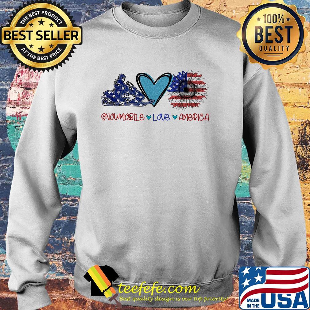 Snowmobile love heart sunflower American flag veteran Independence Day s Sweater Snowmobile love heart sunflower American flag veteran Independence Day s Sweater