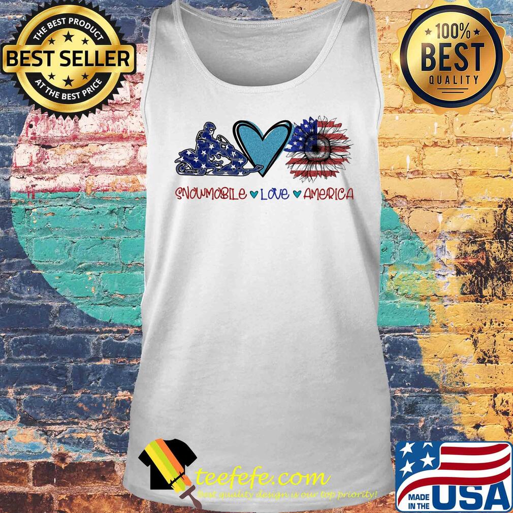 Snowmobile love heart sunflower American flag veteran Independence Day s Tank top Snowmobile love heart sunflower American flag veteran Independence Day s Tank top