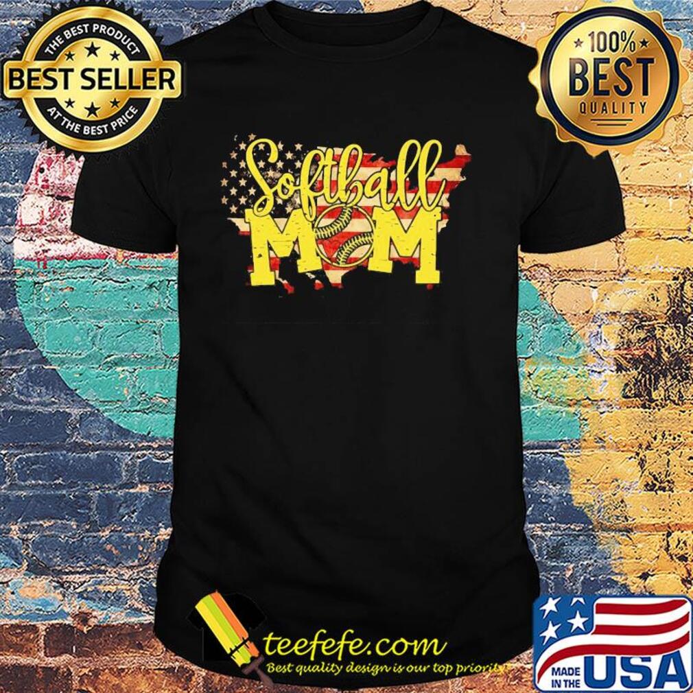 Softball mom American flag veteran Independence Day shirt