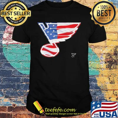 St. Louis blues hockey logo american flag independence day shirt