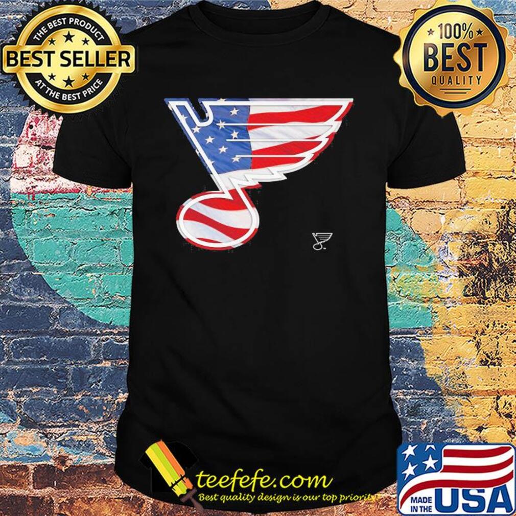 St. Louis blues hockey logo american flag independence day shirt