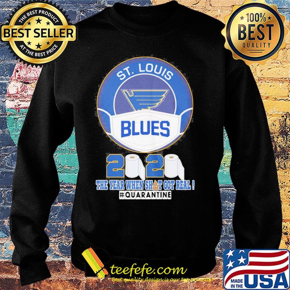 St. Louis blues logo mask 2020 the year when shit got real quarantine toilet paper s Sweater St. Louis blues logo mask 2020 the year when shit got real quarantine toilet paper s Sweater