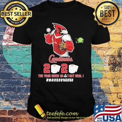 St. Louis cardinals baseball 2020 the year when shit got real quarantined toilet paper mask coronavirus shirt