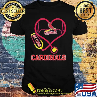 St. Louis cardinals baseball stethoscope heart shirt